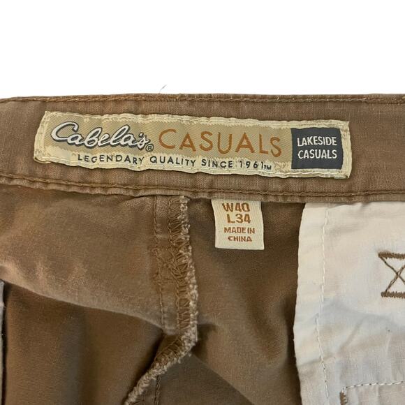 Cabela's Men's Size 40 X 34 Khaki Outdoor Cargo Pants - Picture 7 of 11